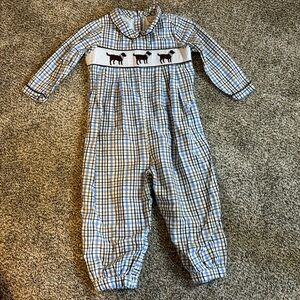 Vintage embroidered dog chocolate lab onesie